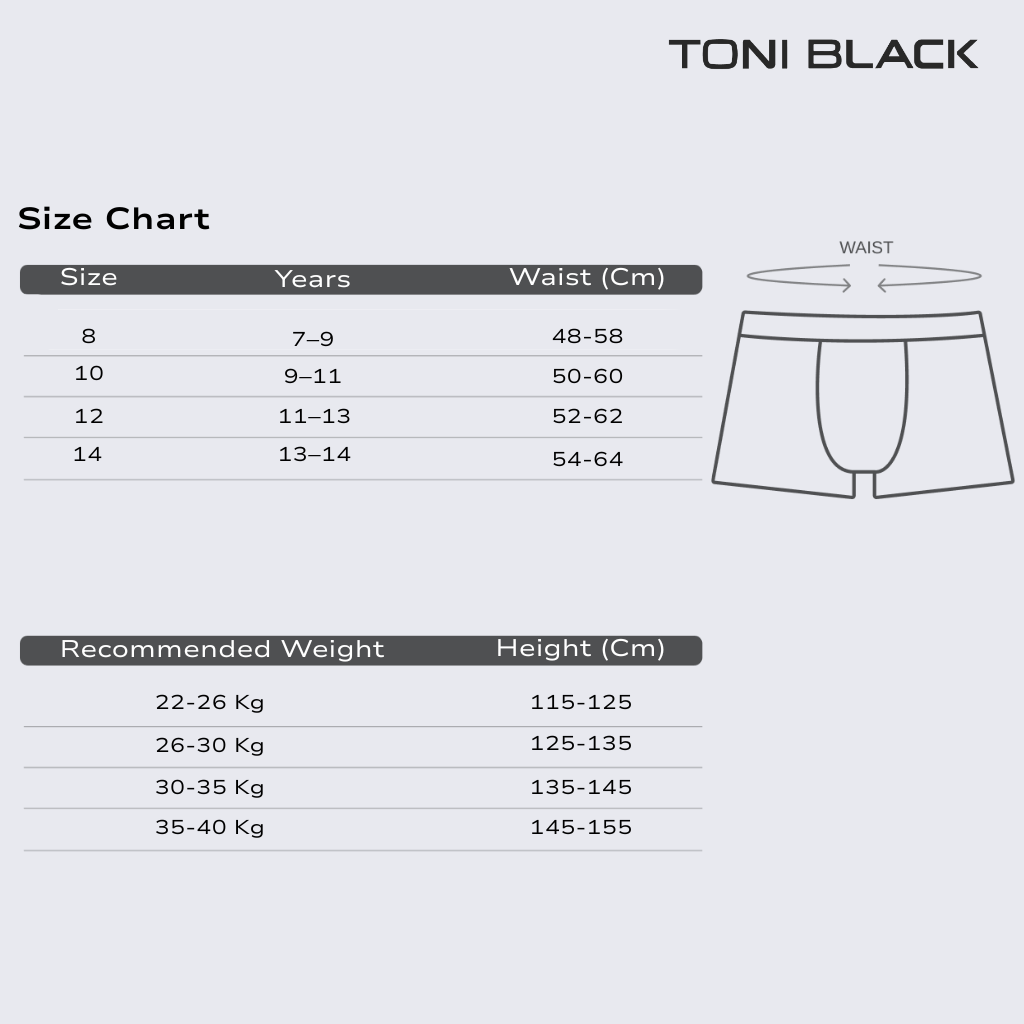 Toni Black - Premium Cotton Boys’ Boxer Briefs