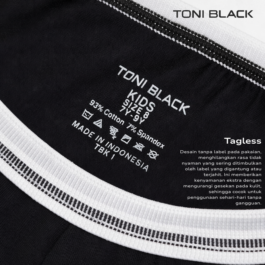 Toni Black - Premium Cotton Boys’ Boxer Briefs 6 Pack